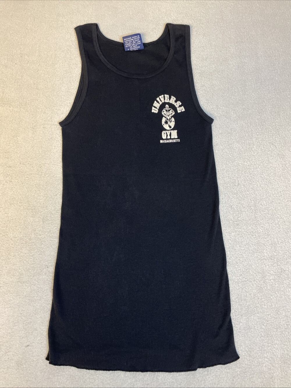 VTG 80s Universe Gym Tank Top M Medium Single Stitch Muscle Ribbed Sneakers USA